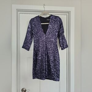 Blue Sequin Dress